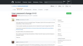 
                            7. User password change · Issue #448 · mailcow/mailcow-dockerized ...