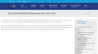 
                            9. User Portal Akademik Mahasiswa Baru 2011-2012 - MMTC