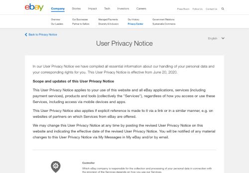 
                            5. User Privacy Notice - eBay Inc.