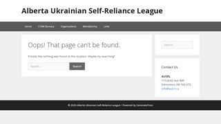 
                            6. User Profile - Alberta Ukrainian Self-Reliance League > Home