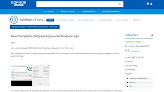 
                            5. User Prompted for Safguard Logon after Windows Login - Forum ...