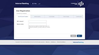 
                            5. User Registration - CBQ Online Banking - Commercial Bank
