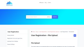 
                            6. User Registration – File Upload – WPEverest Docs