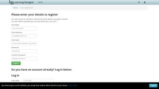
                            3. User registration - Learning Designer - UCL