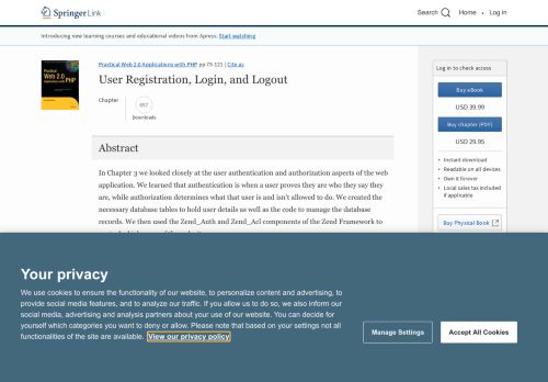 
                            7. User Registration, Login, and Logout | SpringerLink