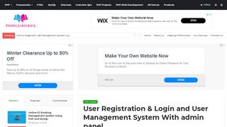 
                            9. User Registration & Login and User Management ... - PHPGurukul