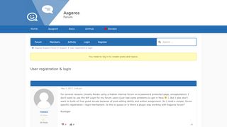 
                            1. User registration & login – Support – Asgaros Forum