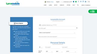 
                            3. User Registration - Lycamobile