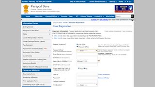 
                            1. User Registration | Passport Seva - Passport India