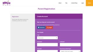 
                            2. User Registration - Playz