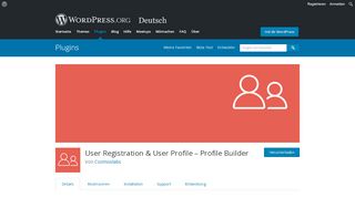 
                            3. User registration & user profile – Profile Builder | WordPress.org