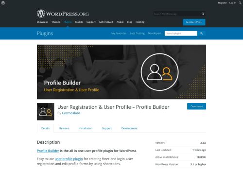 
                            7. User registration & user profile – Profile Builder | ...