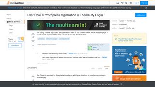 
                            11. User Role at Wordpress registration in Theme My Login - Stack Overflow