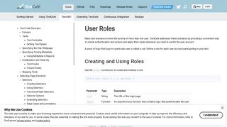 
                            2. User Roles | TestCafe - GitHub Pages