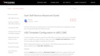 
                            12. User Self-Service Advanced Guide – Versasec