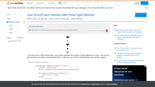 
                            7. user should wait minutes after three login attempt - Stack Overflow