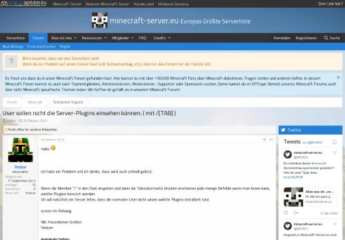 
                            12. User sollen nicht die Server-Plugins einsehen können. ( mit /[TAB ...
