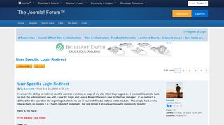 
                            1. User Specific Login Redirect - Page 4 - Joomla! Forum - community ...