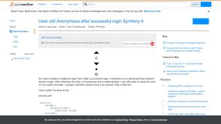 
                            3. User still Anonymous after successful login Symfony 4 - Stack Overflow