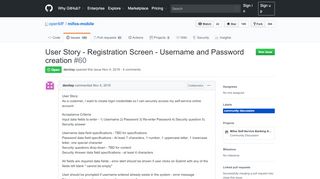 
                            4. User Story - Registration Screen - Username and Password creation ...