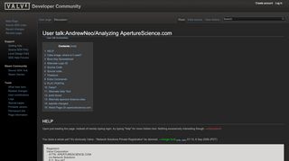 
                            9. User talk:AndrewNeo/Analyzing ApertureScience.com - Valve ...