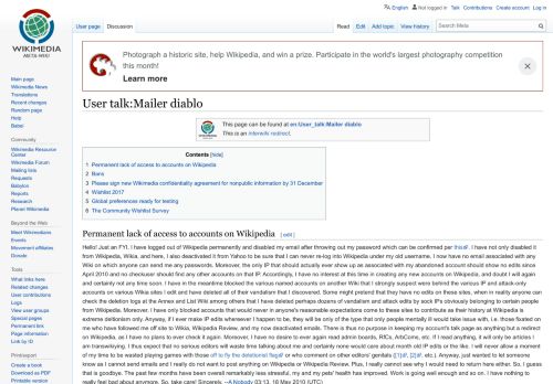 
                            11. User talk:Mailer diablo - Meta