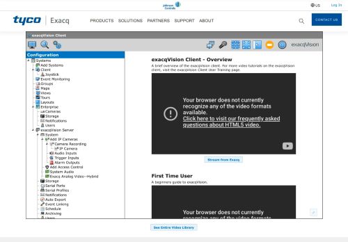 
                            4. User Training Video Tutorials | Exacq from Tyco Security Products