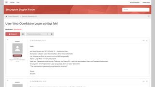 
                            11. User Web Oberfläche Login schlägt fehl - Securepoint Support Forum