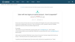 
                            11. User with two logins on same account - how to s... | Canvas LMS ...