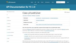 
                            1. User, yii\web\User | API Documentation for Yii 2.0 | Yii PHP Framework