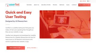 
                            12. Userfeel.com: Remote Usability Testing tool for Websites and Apps