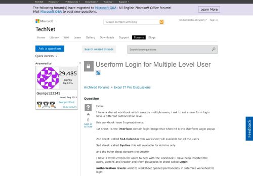 
                            12. Userform Login for Multiple Level User - Microsoft