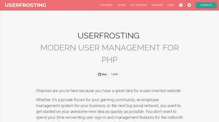 
                            6. UserFrosting | Modern user management framework for PHP