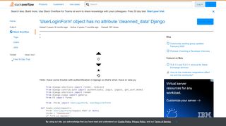 
                            4. 'UserLoginForm' object has no attribute 'cleanned_data' Django ...