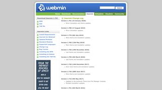 
                            7. Usermin Change Log - Webmin