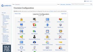 
                            5. Usermin Configuration - Webmin Documentation