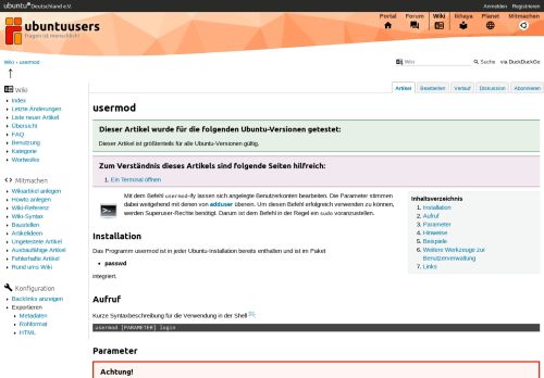 
                            7. usermod › Wiki › ubuntuusers.de