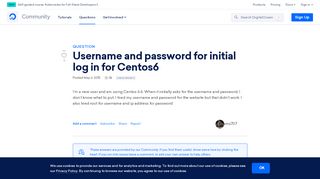 
                            3. Username and password for initial log in for Centos6 | DigitalOcean