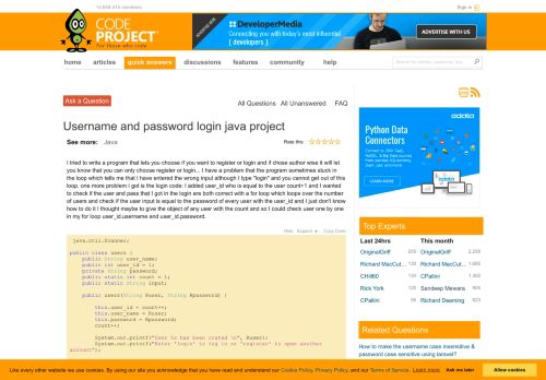 
                            2. Username and password login java project - CodeProject