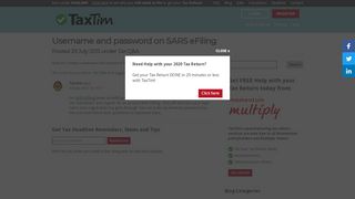 
                            9. Username and password on SARS eFiling | TaxTim SA