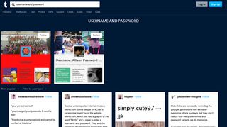 
                            3. username and password | Tumblr