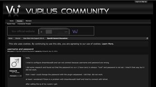 
                            2. username and password | VuPlus Community