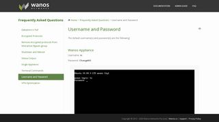 
                            1. Username and Password - Wan Optimization Software - Wanos