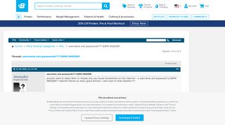 
                            10. username and passwords??? ESPN INSIDER - Bodybuilding.com Forums
