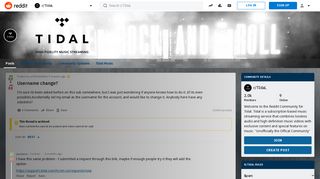 
                            7. Username change? : TIdaL - Reddit
