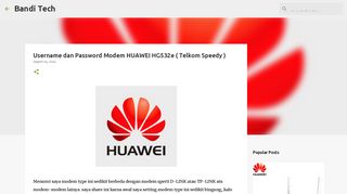 
                            1. Username dan Password Modem Huawei HG532e (Telkom Speedy ...