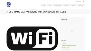 
                            3. Username dan Password Wifi SMA Negeri 3 Sragen