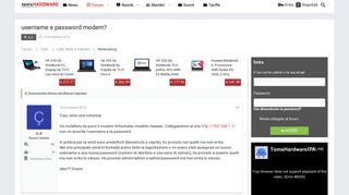 
                            9. username e password modem? | Tom's Hardware Italia - Tom's ...