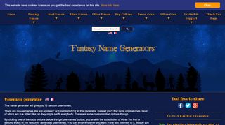 
                            9. Username generator - Fantasy Name Generators