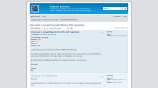 
                            1. Username is not getting submitted to SVN repository - Polarion ...